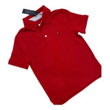 Camisa Polo Vermelha Infantil Original Tommy Hilfiger 6 Anos