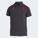 Camisa Polo adidas Cr Flamengo Cinza