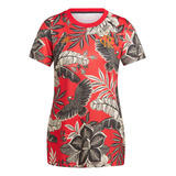 Camisa Pre Jogo Flamengo X Farm Rio Feminina adidas