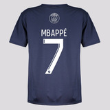 Camisa Psg Clove 7 Mbappe Infantil Azul