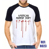 Camisa Raglan American Horror Story Série Tv Cinema Filme 