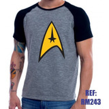 Camisa Raglan Star Trek Jornada Nas