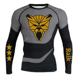 Camisa Rash Guard Pro Jiu-jitsu Segunda Pele Uv Manga Longa