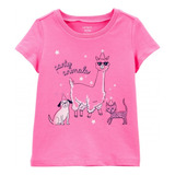 Camisa Rosa Bebê Lhama Original Importado Carter's