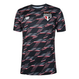 Camisa São Paulo 24/25 S/n° Pré Jogo New Balance Preto