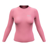 Camisa Segunda Pele Feminina Mg Longa Marcio May Sport Rosa