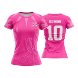Camisa Seleção Brasileira Feminina Rosa Com