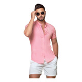 Camisa Slim Fit Preta Floral Listrada