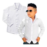 Camisa Social Branca Infantil Manga Longa