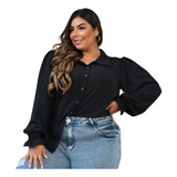 Camisa Social Feminina Camisete Plus Size 48 Ao 50 Premium