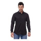 Camisa Social Masculina Manga Comprida Slim