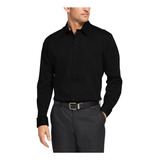 Camisa Social Masculina Manga Longa Preta Fit Uniforme