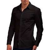 Camisa Social Masculina Manga Longa Slim Fit Envio Imediato
