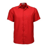 Camisa Social Masculina Microleve Manga Curta