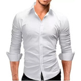 Camisa Social Masculina Slim Fit Luxo