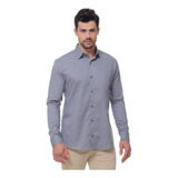 Camisa Social Masculina Slim Manga Comprida