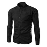 Camisa Social Slim Lisa Para Usar Com Terno Gravata Ou Jeans