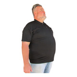 Camisa Tamanho Grande Gola Polo Poliviscose Canelada C Bolso
