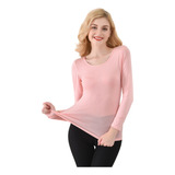 Camisa Térmica Frio Inverno Segunda Pele Feminina Flanelada