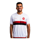 Camisa Time Futebol Flamengo Mengão Adulto Masculina Branca
