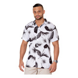 Camisa Viscose Floral Havaiana Estampada Masculina