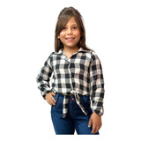 Camisa Xadrez De Menina Flanela Amarração Festa Country 