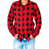 Camisa Xadrez Infantil Flanelada Menino Masculino