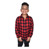 Camisa Xadrez Infantil Juvenil Unissex Manga Longa Promoção