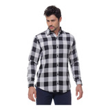 Camisa Xadrez Masculina Social Slim Manga Longa Flanela