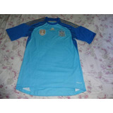 Camisa adidas Espanha Goleiro Azul 2014/2015 Tamanho P
