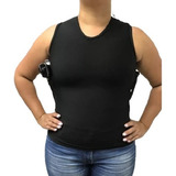 Camiseta / Coldre - Regata - Feminina - Preta - Canhota