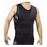 Camiseta / Coldre - Regata - Masculina - Preta - Canhota