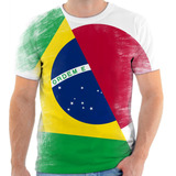 Camiseta, Camisa Bandeira Brasil Japão
