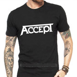Camiseta Accept Banda Rock Camisa Manga