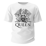 Camiseta Algodão Queen Rock Logo Banda