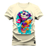 Camiseta Algodão T-shirt Premium Estampada Lapis Surf