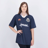 Camiseta Approve Collab Umbro Feminina Marinho E Branca