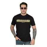 Camiseta Armani Exchange Assinatura Dourada Masculino