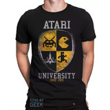 Camiseta Atari Video Game Retrô Camisa Geek Jogos Filmes 