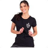 Camiseta Baby Look Atlético Mineiro Oficial Escudo Feminino