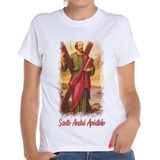 Camiseta Baby Look Santo André Apóstolo Religiosa Católica