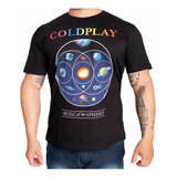 Camiseta Banda Coldplay - Preta -