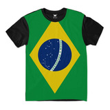 Camiseta Bandeira Do Brasil Ordem E Progresso Prátia Amada