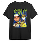 Camiseta Básica Futebol Vintage Ronaldo Craque