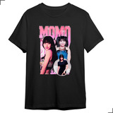 Camiseta Básica Kpop Momo Misamo Vintage Grupo Coreano Twice