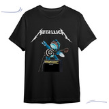 Camiseta Basica Metalica Lilo Stich Banda Rock Desenho
