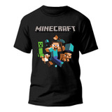 Camiseta Básica Minecraft Infantil Camisa