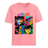 Camiseta Basica Unissex Banda Gorillaz Cartoon Trip Rock