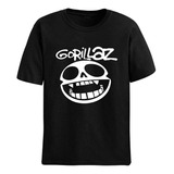 Camiseta Basica Unissex Gorillaz Banda Face