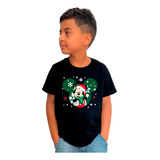 Camiseta Blusa Infantil Mickey Papai Noel Natal